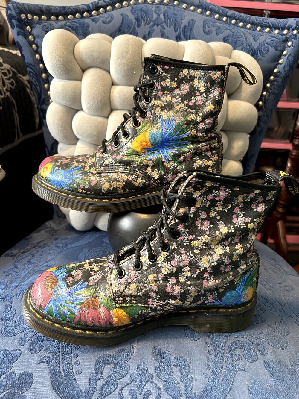 Dr Martens Custom Painted Mini Tydee 1460W size 7/EU 38